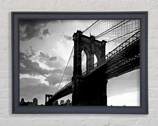 Brooklyn Bridge Sunset B n W