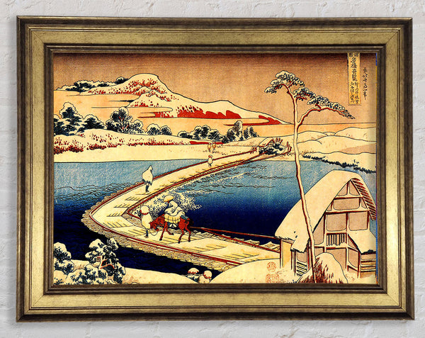 Hokusai The Swimming Bridge Of Sano