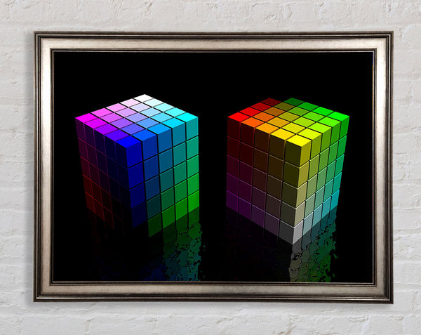 Colourful Cubes Black