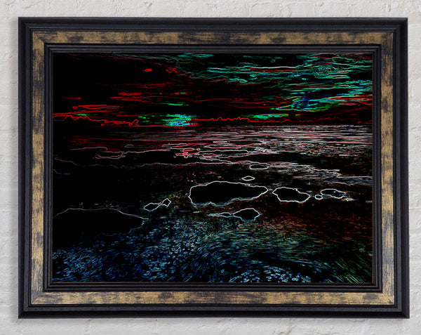 Abstract Neon Seascape