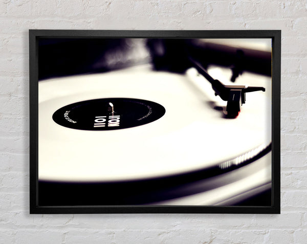 Vinyl Record Player Black And White