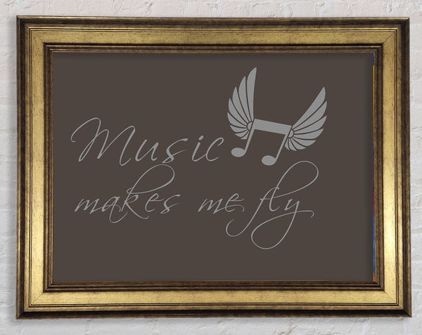 Boys room Quote Music Makes Me Fly Chocolate