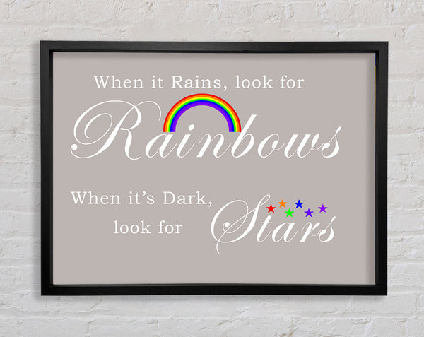 When It Rains Look For Rainbows 2 Beige