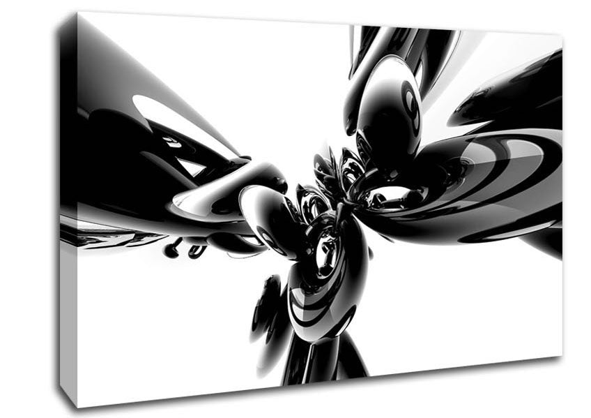 Magic Eight Ball Black n White Canvas Wall Art