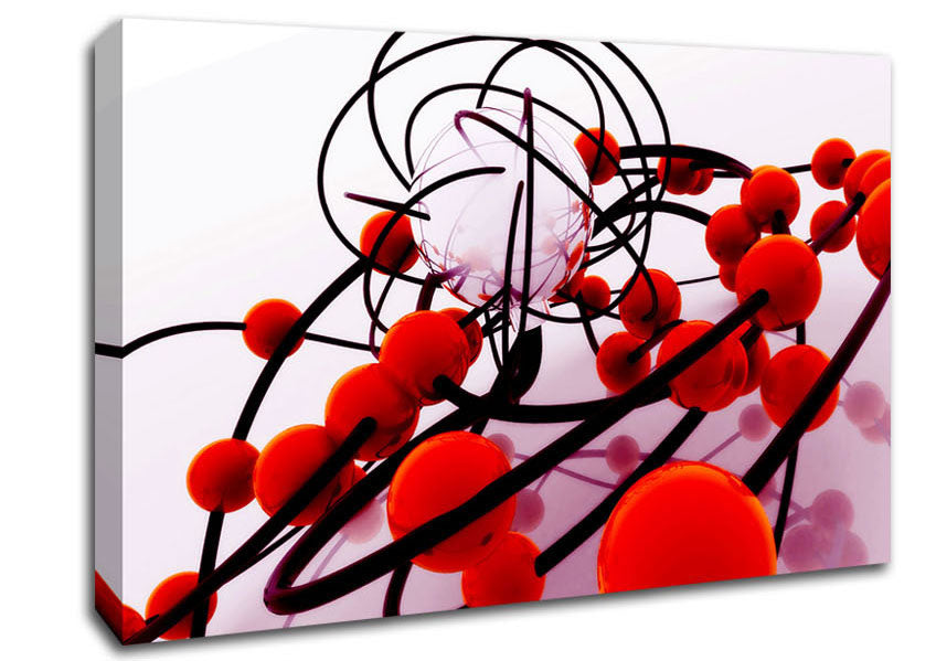 Orange Spheres Canvas Wall Art