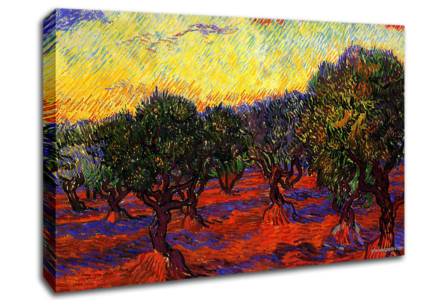 Van Gogh 1889 Olive Grove Canvas Wall Art