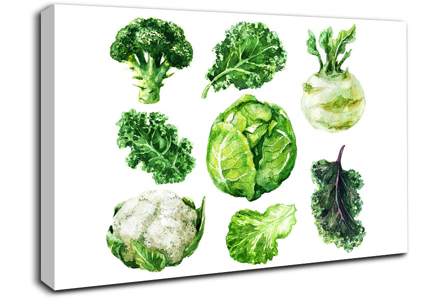 Vegetable Selection 3 Canvas Wall Art