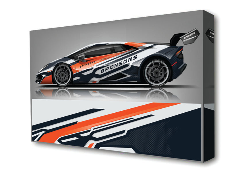 Race Supercar Canvas Wall Art