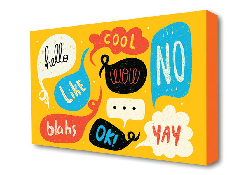 Speech Bubbles Canvas Wall Art