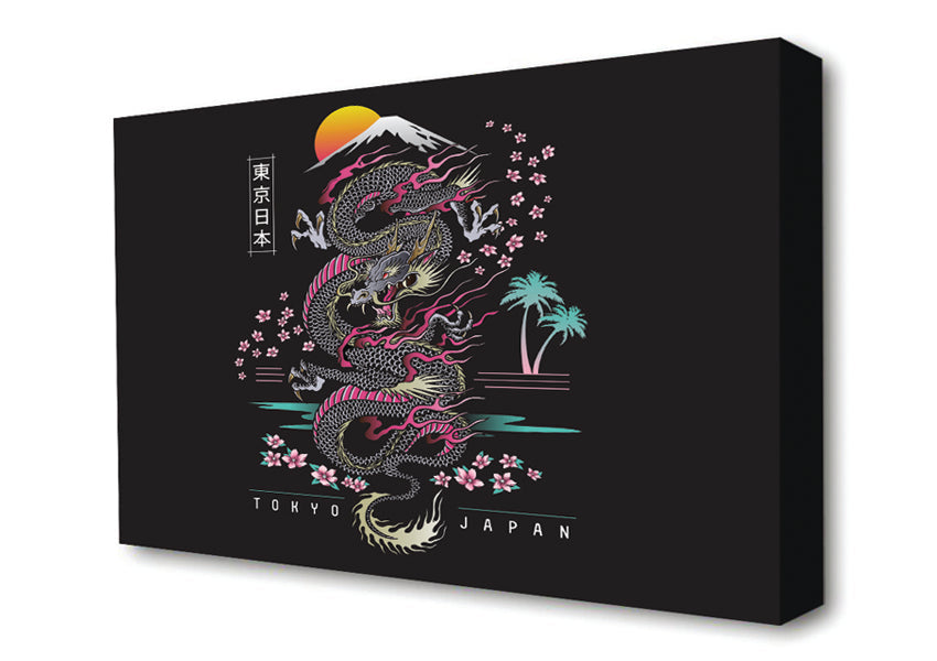 Japanese Dragon Flies Canvas Wall Art
