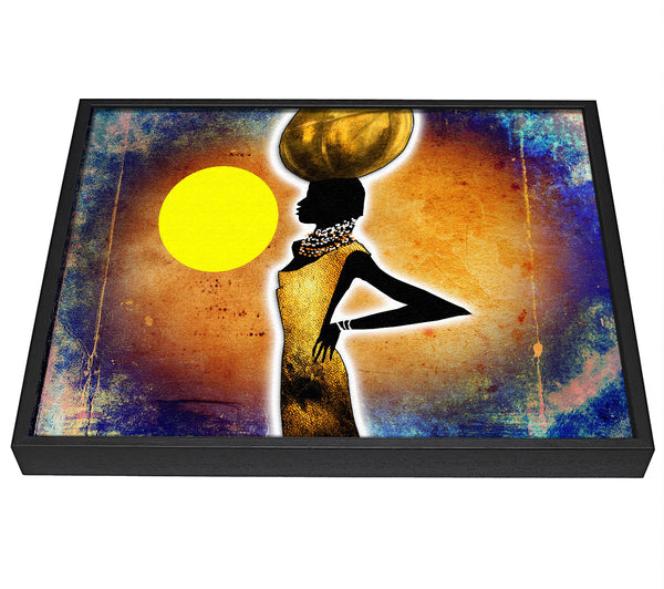 A picture of a African Tribal Art 3 framed canvas print sold by Wallart-Direct.co.uk