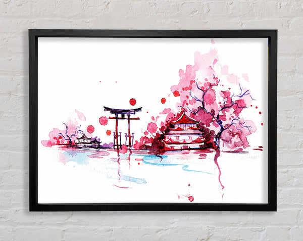 Chinese Cherry Blossom Lake