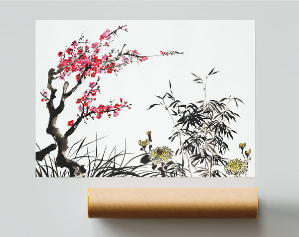 Chinese Cherry Blossom Grasses