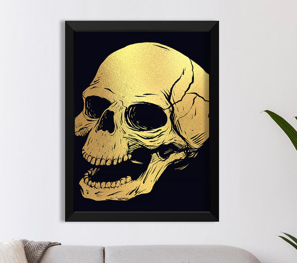 The Skull Gold Foil Print