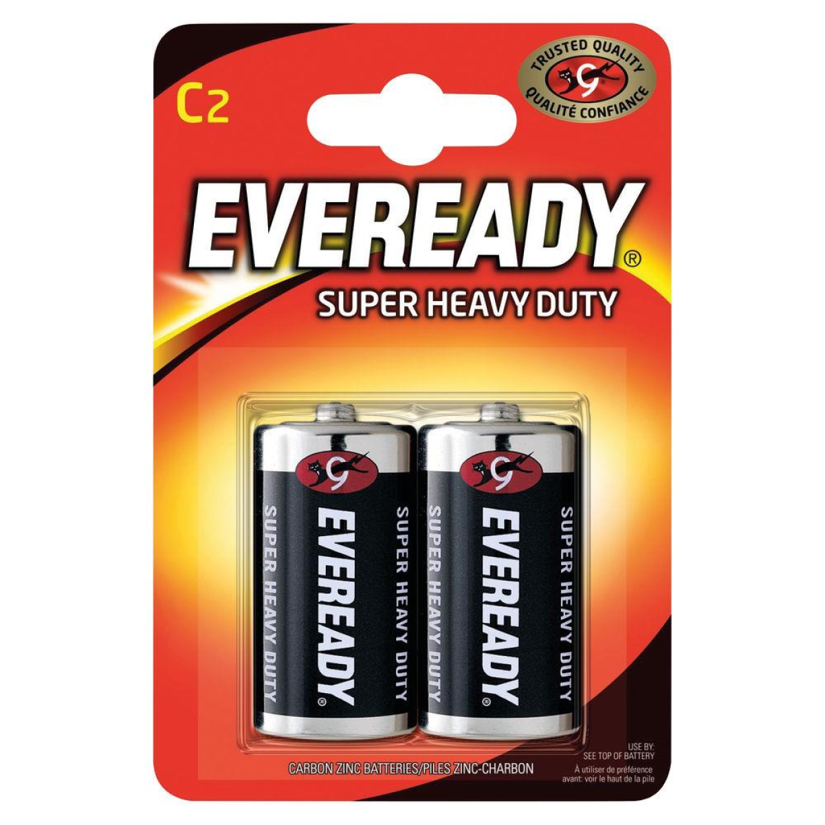 Eveready C Size Zinc Batteries- 2 Pack
