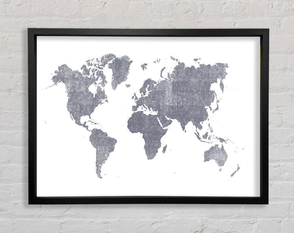 The World Map Of In Grey