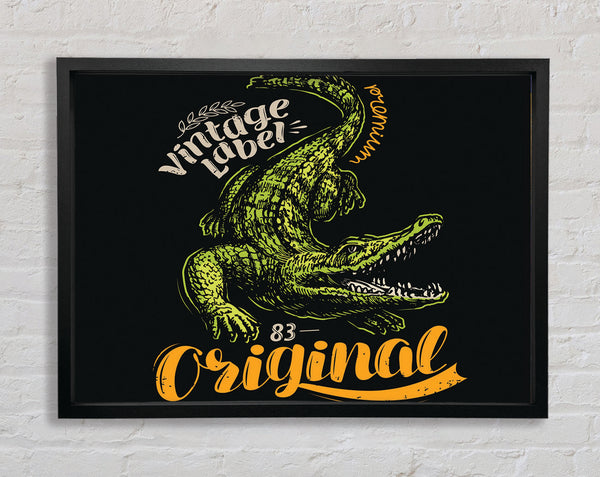 Vintage Label Croc