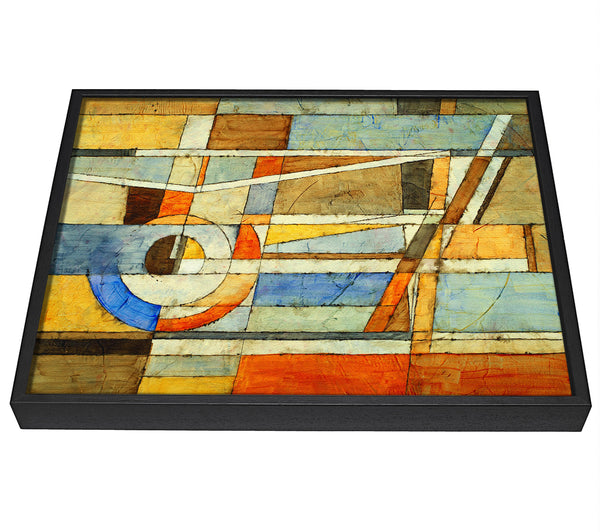 A picture of a Abstract Grids Of Colours framed canvas print sold by Wallart-Direct.co.uk