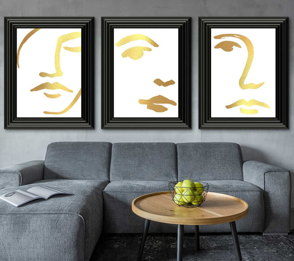 The Three Faces White and Gold