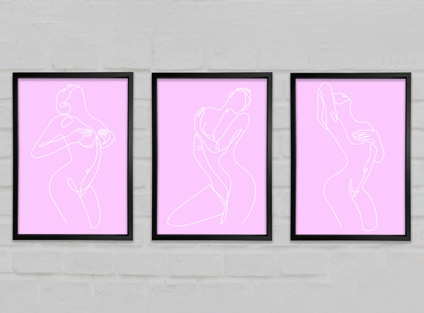 Fashion line Art Pink And White