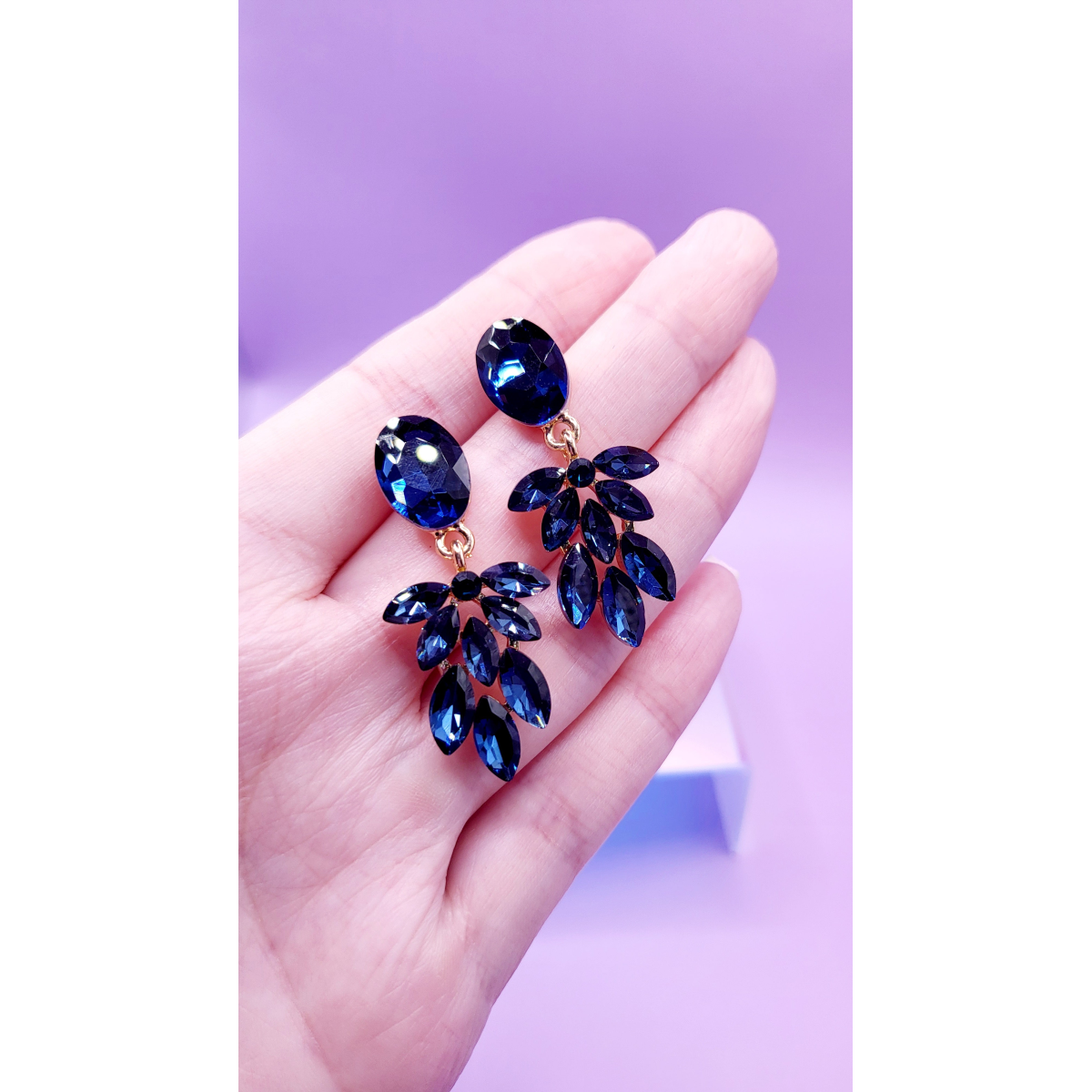 Glossy Crystal Drop and Dangle Earrings
