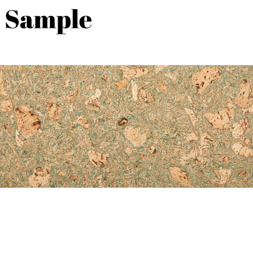 Decorative Cork Wall Tiles -Green - Sample - 1 Strip