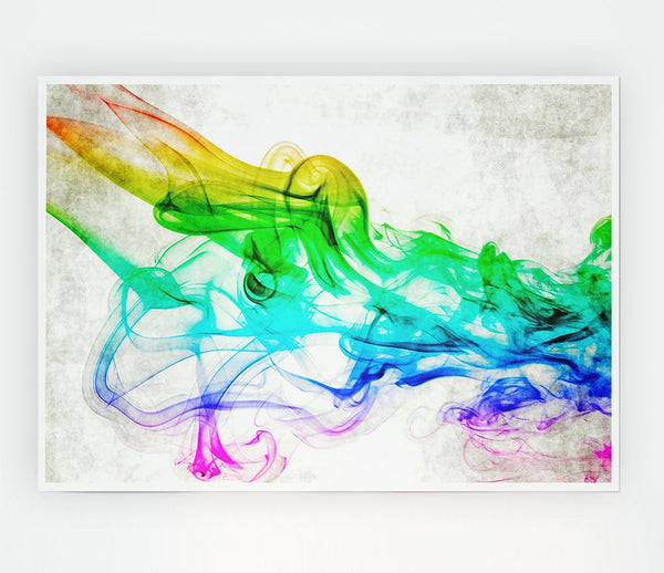 Colorful Smoke 3 Print Poster Wall Art