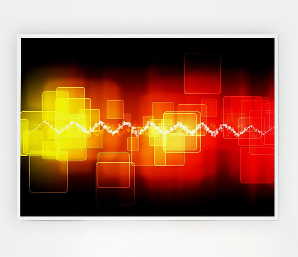 Colorful Squares 4 Print Poster Wall Art