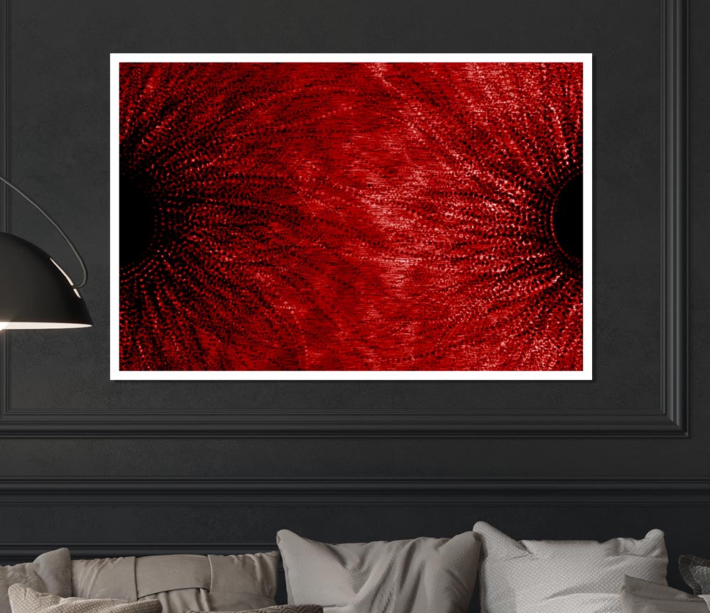Duo Red Print Poster Wall Art