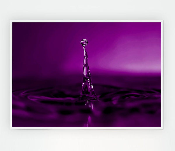Water Drop Attention Purple Print Poster Wall Art