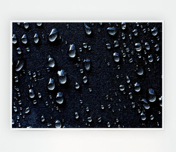 Water Drops Dark Print Poster Wall Art