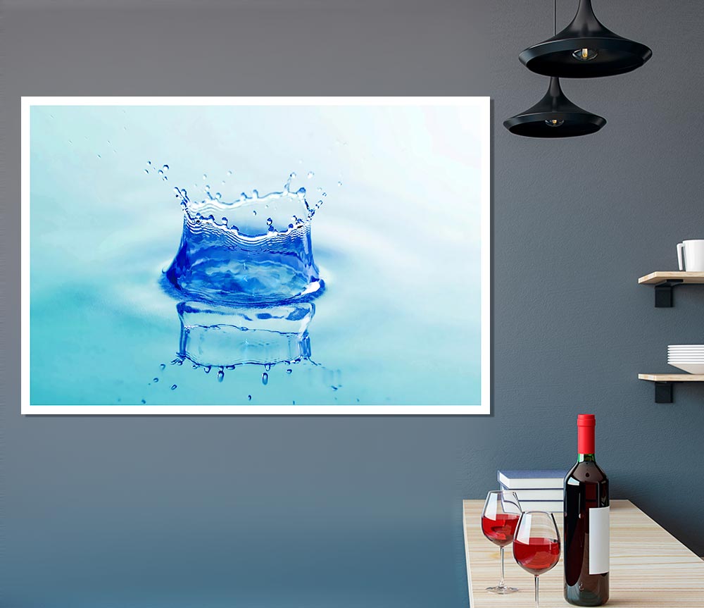 Water Splash Reflection Print Poster Wall Art
