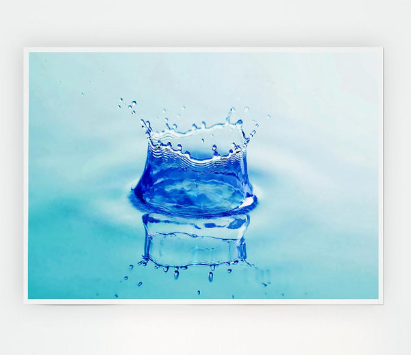 Water Splash Reflection Print Poster Wall Art