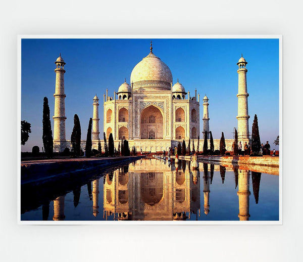 Taj Mahal Agra India Print Poster Wall Art