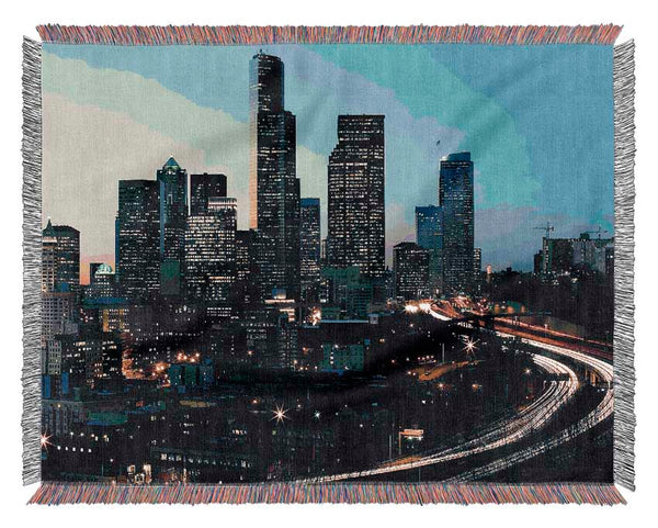 The Ring Road To Hong Kong Woven Blanket