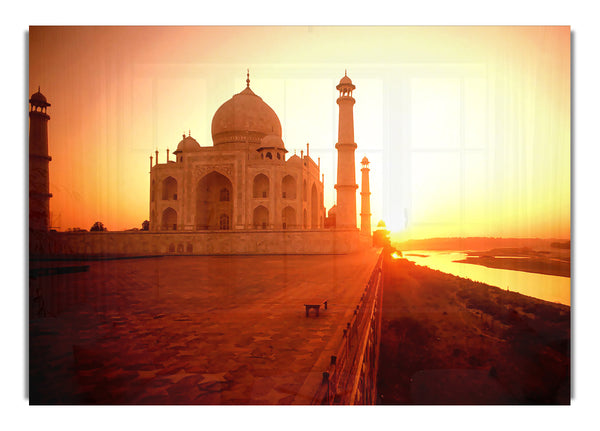 The Taj Mahal At Sunset India