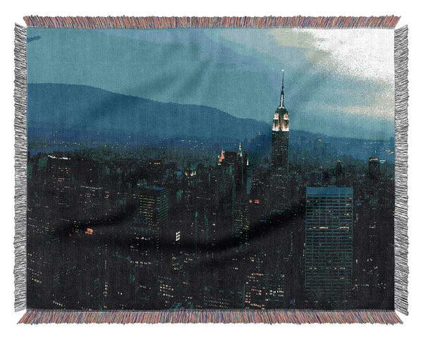 The Tip Of The Empire State Building Woven Blanket
