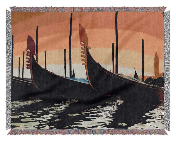 The Vikings Have Landed Woven Blanket