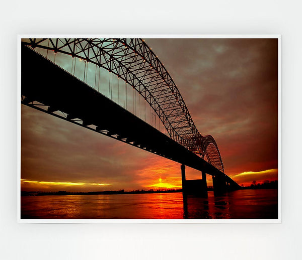 Up And Over The Mighty Mississippi Print Poster Wall Art