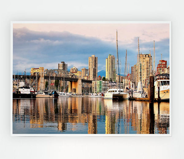 Vancouver Harbour Print Poster Wall Art