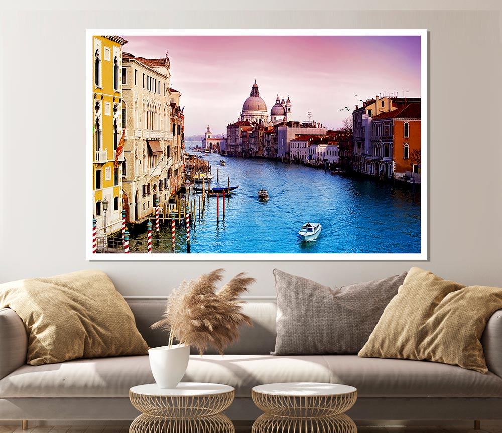Venice On The River Print Poster Wall Art