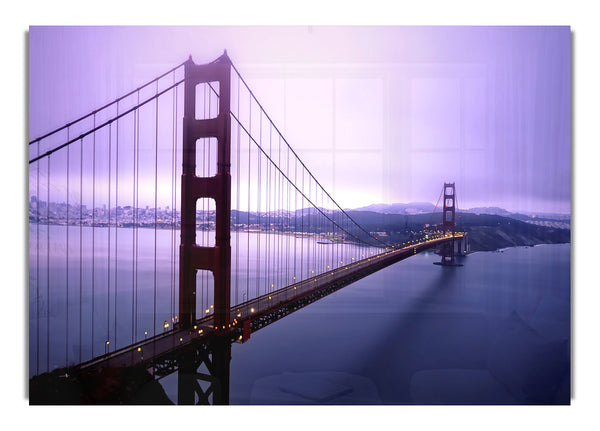 Violet Hour And Fog Surround The Golden Gate