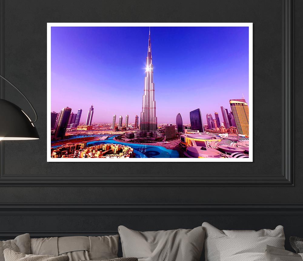 Worlds Tallest Tower Burj Khalifa Print Poster Wall Art