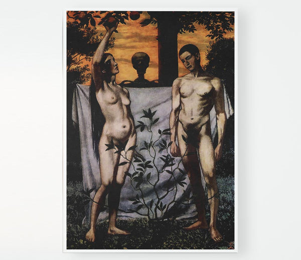 Hans Thoma Adam And Eve Print Poster Wall Art