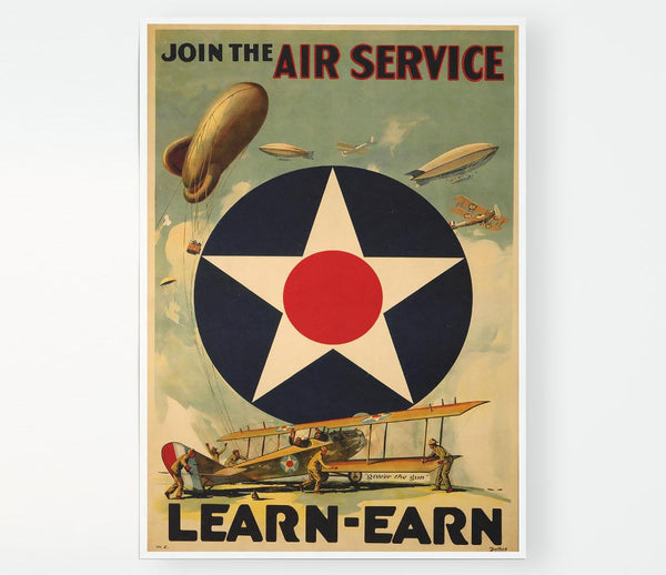 Air Service Print Poster Wall Art