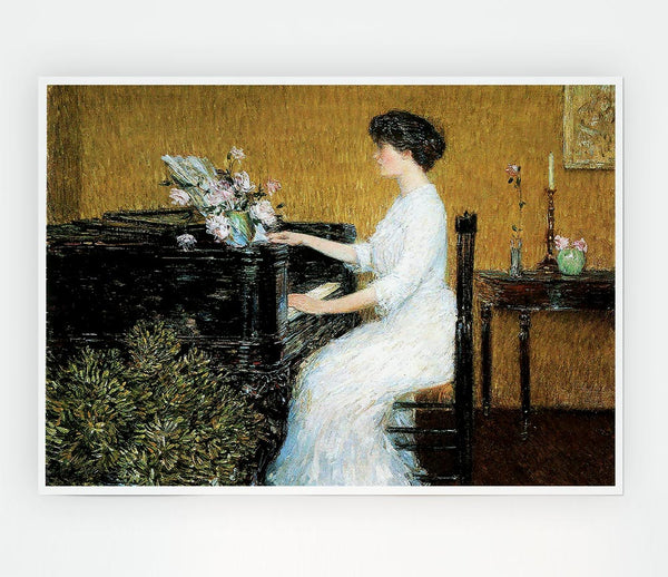 Hassam At The Piano Print Poster Wall Art