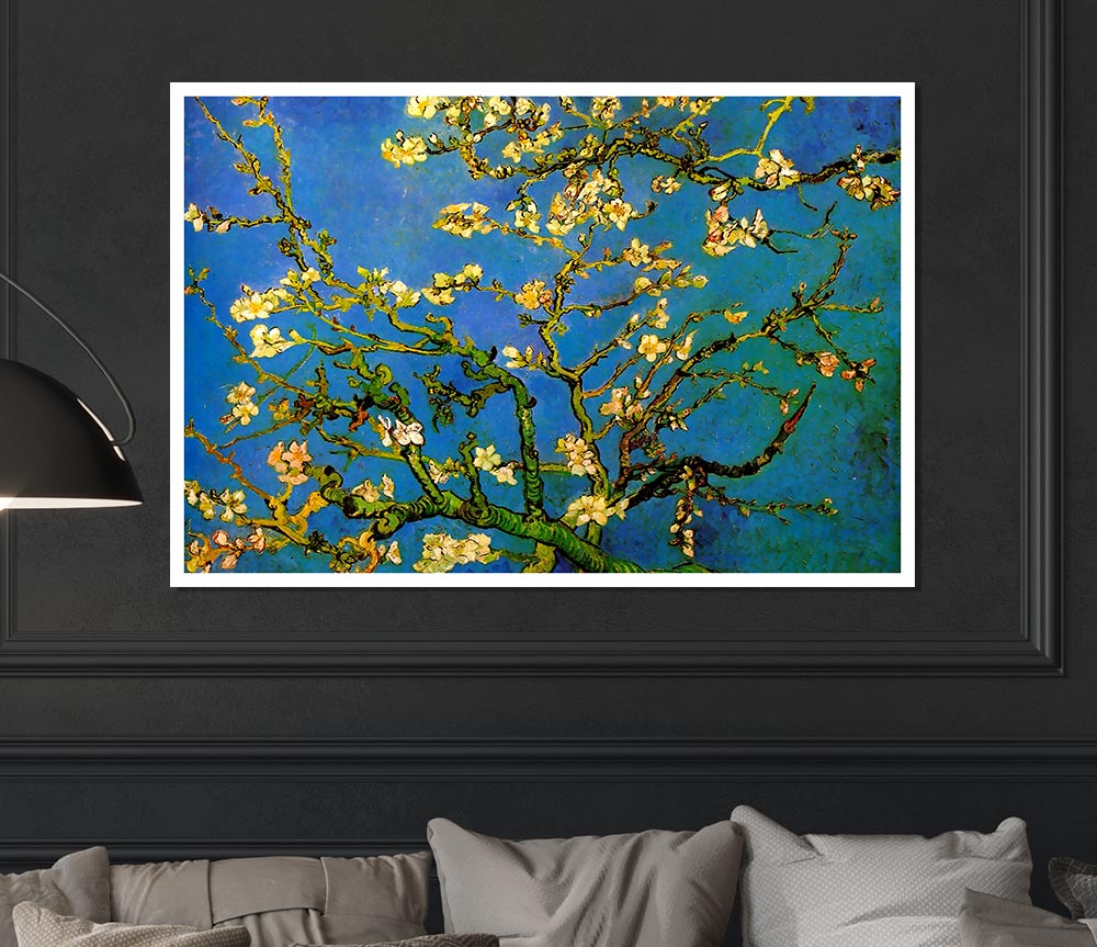 Van Gogh Blossoming Almond Tree Print Poster Wall Art