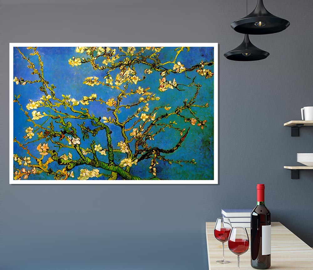 Van Gogh Blossoming Almond Tree Print Poster Wall Art