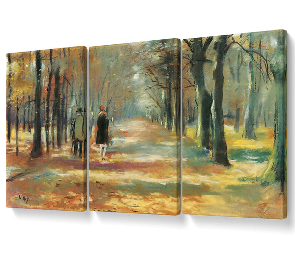 Lesser Ury Couple Walking In The Woods