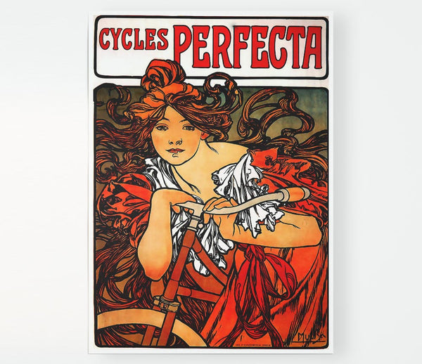 Alphonse Mucha Cycles Perfecta Print Poster Wall Art